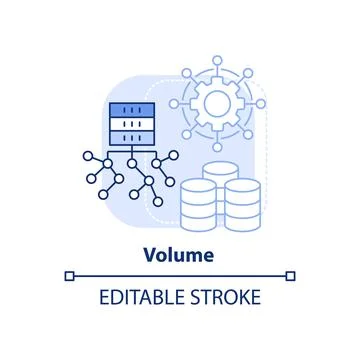 Volume light blue concept icon Stock Illustration