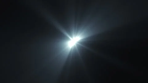 Volume Light from the Center of Frame in the Dark. Light in the End of Tunnel Video stock 277651327