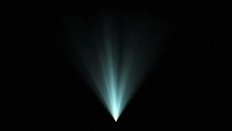 Volume Light in the Dark Seamless. Blue Rays Hologram Lamp Shining on Black Stock-Footage 277022635