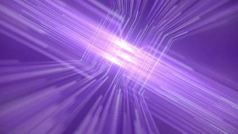 Volume light streams on purple background. 3d rendering loop animation Stock Footage 251518658