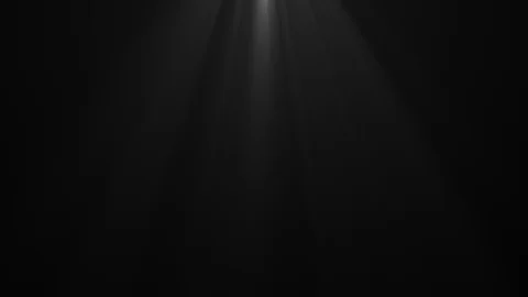 Volume lights ray on black background looped for overlay with copyspace Stock Footage 95766963