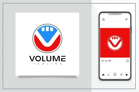 Volume logo Illustrazione stock