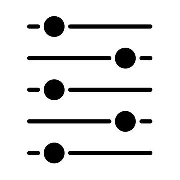 Volume mixer control icon, filter sound symbol button, switch sign vector ill イラスト素材