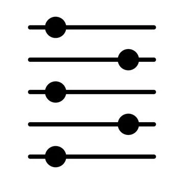 Volume mixer control icon, filter sound symbol button, switch sign vector ill イラスト素材