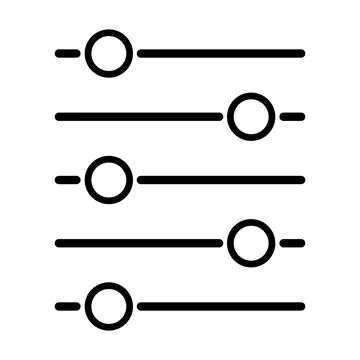 Volume mixer control icon, filter sound symbol button, switch sign vector ill Stock Illustration
