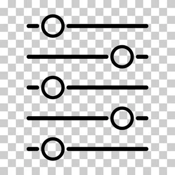 Volume mixer control icon, filter sound symbol button, switch sign vector ill Stock Illustration