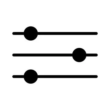 Volume mixer control icon, filter sound symbol button, switch sign vector ill イラスト素材