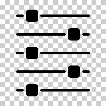 Volume mixer control icon, filter sound symbol button, switch sign vector ill Illustrazione stock