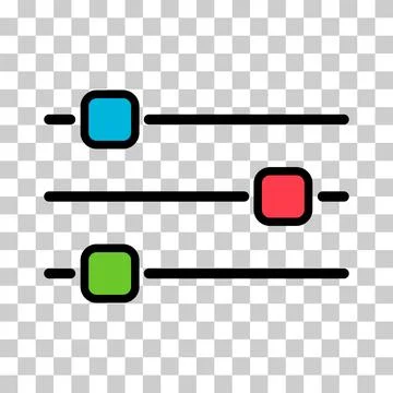 Volume mixer control icon, filter sound symbol button, switch sign vector ill イラスト素材