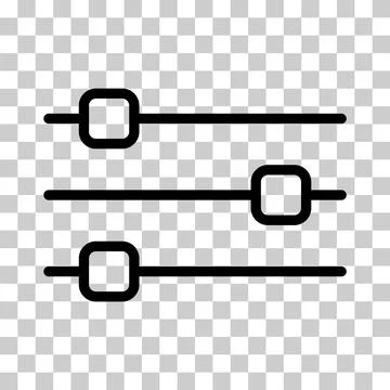 Volume mixer control icon, filter sound symbol button, switch sign vector ill 스톡 일러스트