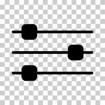 Volume mixer control icon, filter sound symbol button, switch sign vector ill 스톡 일러스트