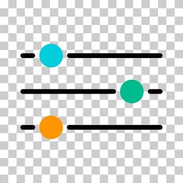 Volume mixer control icon, filter sound symbol button, switch sign vector ill イラスト素材