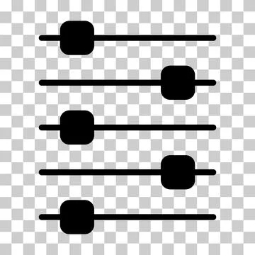 Volume mixer control icon, filter sound symbol button, switch sign vector ill 스톡 일러스트