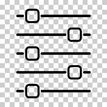 Volume mixer control icon, filter sound symbol button, switch sign vector ill Illustrazione stock