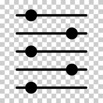 Volume mixer control icon, filter sound symbol button, switch sign vector ill イラスト素材