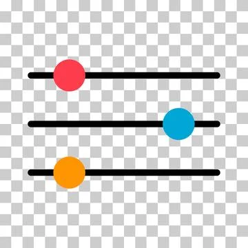 Volume mixer control icon, filter sound symbol button, switch sign vector ill イラスト素材
