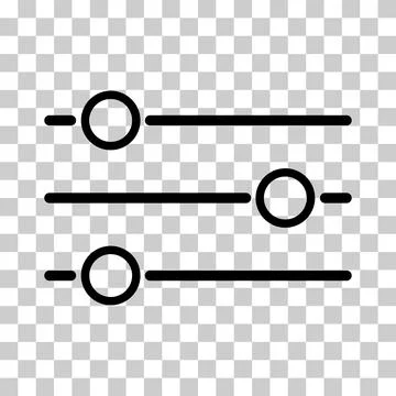 Volume mixer control icon, filter sound symbol button, switch sign vector ill Stock Illustration