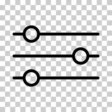Volume mixer control icon, filter sound symbol button, switch sign vector ill Stock Illustration