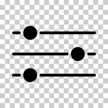 Volume mixer control icon, filter sound symbol button, switch sign vector ill 스톡 일러스트