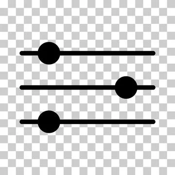 Volume mixer control icon, filter sound symbol button, switch sign vector ill イラスト素材