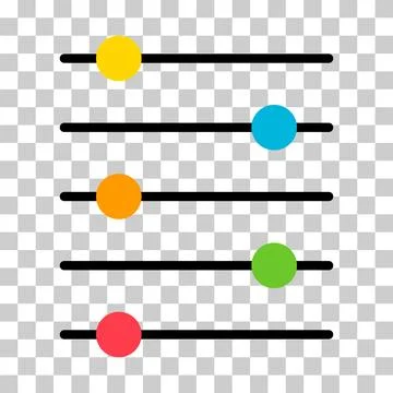 Volume mixer control icon, filter sound symbol button, switch sign vector ill イラスト素材