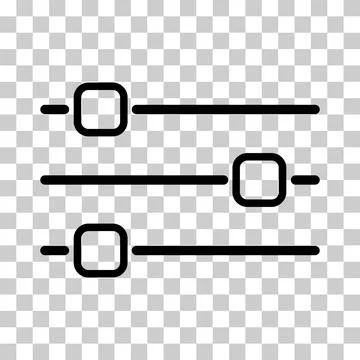 Volume mixer control icon, filter sound symbol button, switch sign vector ill 스톡 일러스트