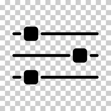 Volume mixer control icon, filter sound symbol button, switch sign vector ill 스톡 일러스트
