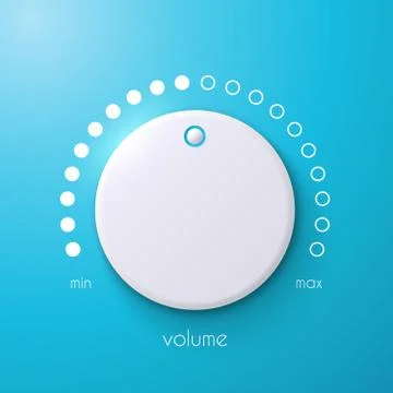 Volume music control. Illustrazione stock