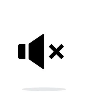 Volume mute. Speaker icon on white background. Illustration