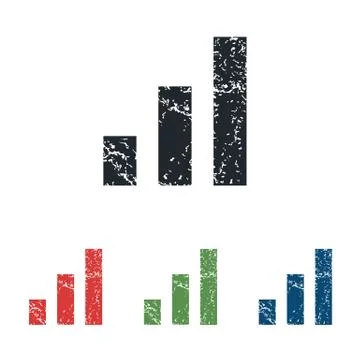 Volume scale grunge icon set Stock Illustration