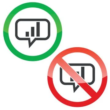 Volume scale message permission signs Stock Illustration