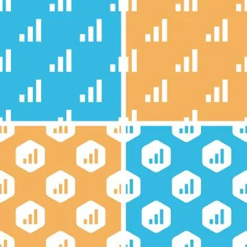 Volume scale pattern set, colored Illustrazione stock