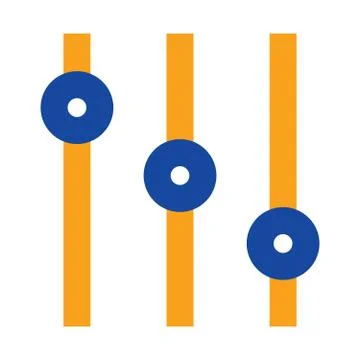 Volume Settings Line Icon Stock Illustration
