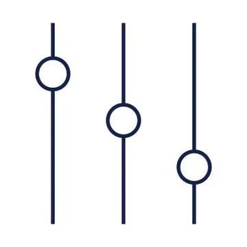 Volume Settings Line Icon Stock Illustration