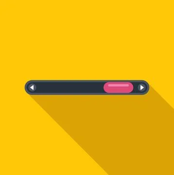 Volume slider user interface element flat design Stock Illustration
