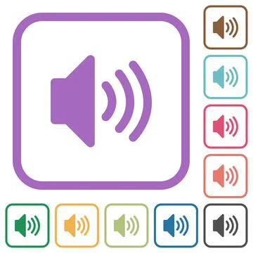 Volume solid simple icons Stock Illustration