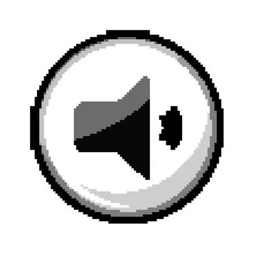 Volume sound icon button representing audio control Stock Illustration