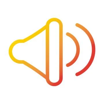 Volume sound internet web technology interface gradient style icon Stock Illustration