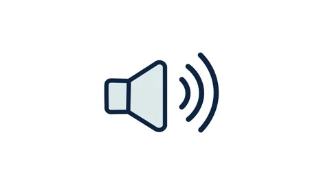 Volume Speaker Audio Icon Animation. Increase Sound Volume Isolated Symbol .. Stock Footage 304774031