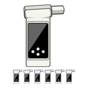 Volume spirometer cartoon vector graphic Stock Illustration