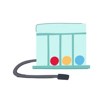 Volume spirometer cartoon vector illustration Stock Illustration