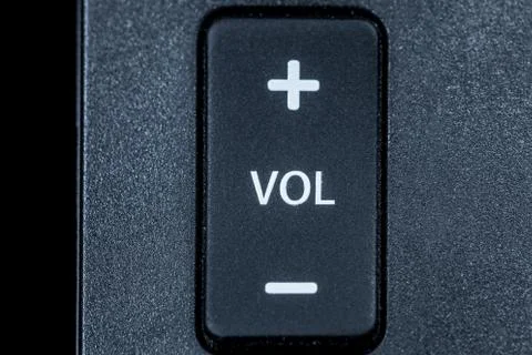 Volume switch on the remote control Stock-Fotos