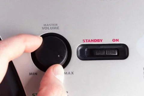 Volume switcher turn on maximum Stock Photos