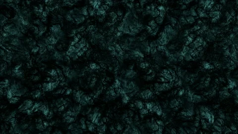 Volume texture of rock, stone or clay surfaces. 3D animation of dark green patte Video stock 109365757
