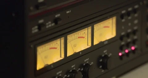 Volume unit (VU) meters Stock Footage 72915083