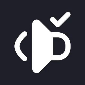 Volume on white pixel perfect solid ui icon Stock Illustration