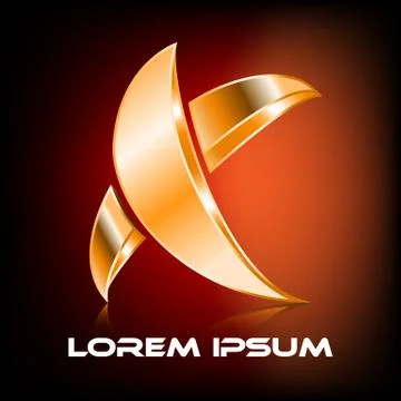 Volume X logo template Stock-Illustration