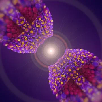 Volumetric 3D ring frame made of coral and turquoise spheres Stock Illustration