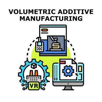 Volumetric additive manufacturing process concept vector illustration イラスト素材