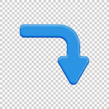 Volumetric blue arrow. Stock Illustration